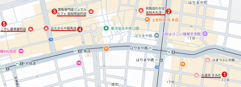 帯屋町周辺