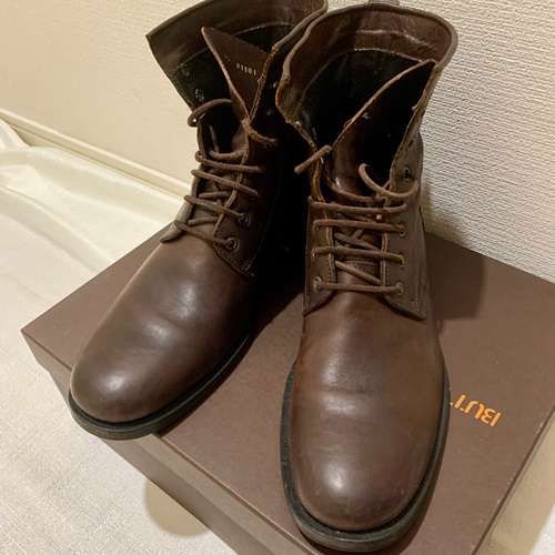 BUTTERO（ブッテロ）　レースアップショートブーツ　ダークブラウン　43