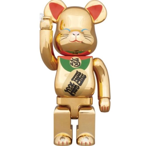ベアブリック400%×招き猫金メッキ弐