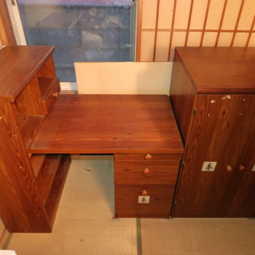 ベット下収納家具（机、本棚、洋服ダンス）