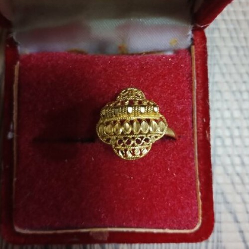 K14 指輪 エジプトっぽいデザイン