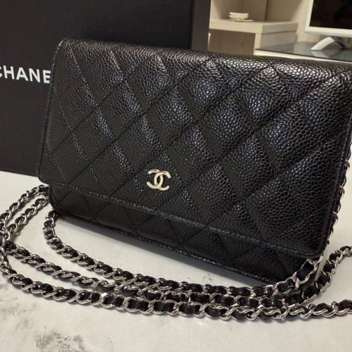 CHANELチェーンウォレット キャビアスキン