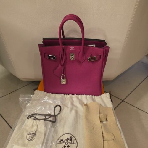 バーキンドゴ25シルバー金具、ピンク