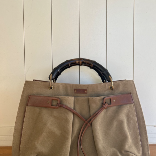 GUCCI バンブー キャンバストートバッグ