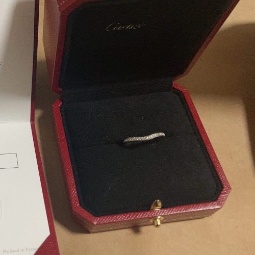 カルティエ バレリーナ カーブ ハーフエタニティ リング Pt950