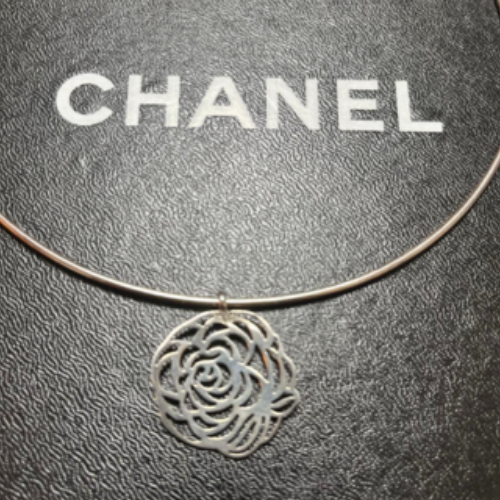 CHANEL チョーカー　ネックレス　カメリア　シルバー SV925