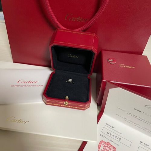 カルティエ　エンゲージリング　ソリテール