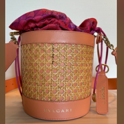 ブルガリ セルペンティ フォーエバー カゴバッグ ショルダーバッグ レザー