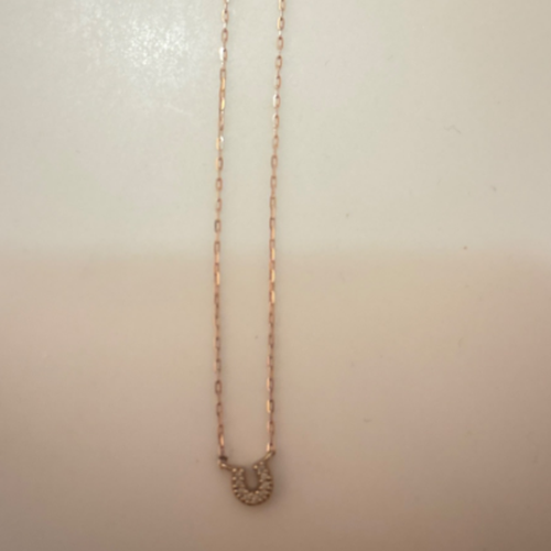 K10MPG ダイヤモンド ホースシュー ネックレス