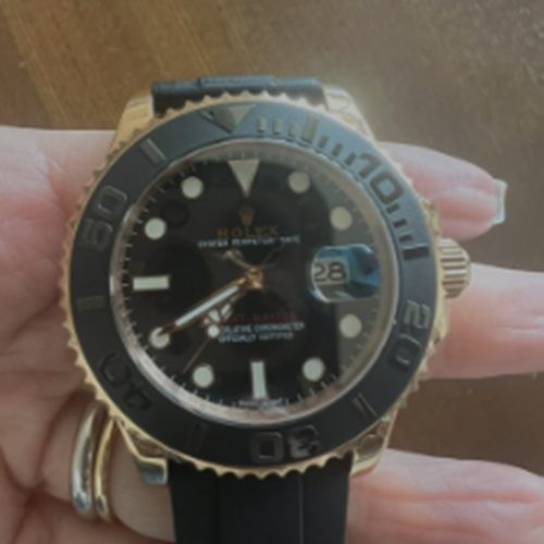 ロレックス ヨットマスター 116655 PG×ラバー