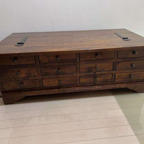 ローラアシュレイギャラット・コーヒーテーブル　１２ドロワー