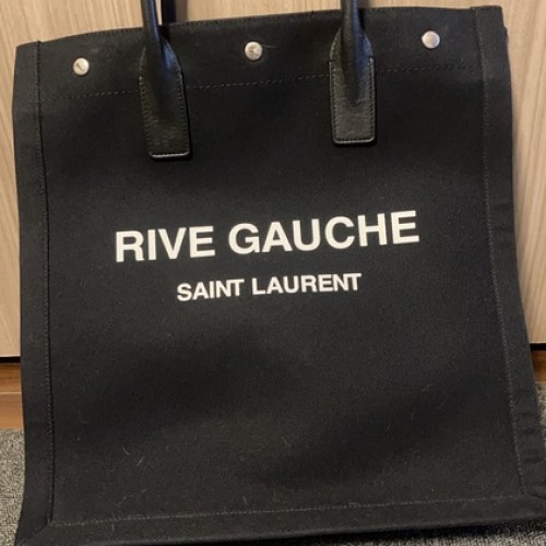 サンローランパリ リヴゴーシュ トートバッグ 黒 キャンバス 632539