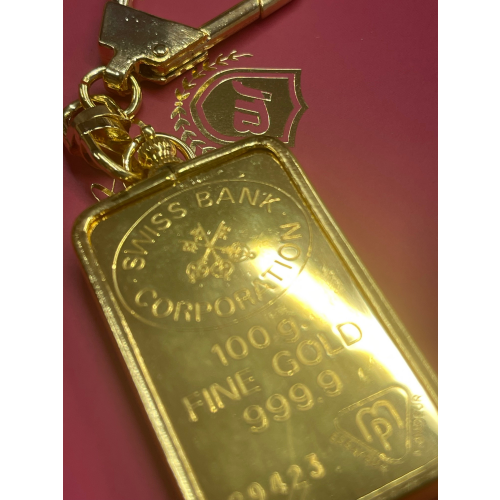 スイス銀行100グラムインゴットの画像