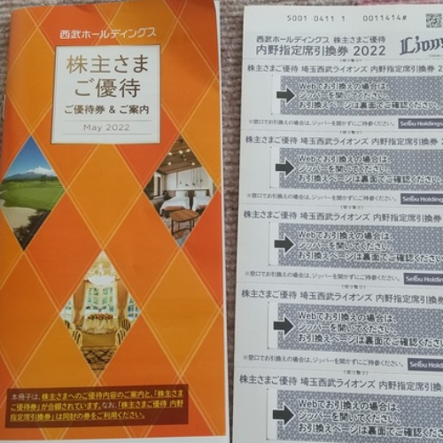 西武鉄道株主優待券