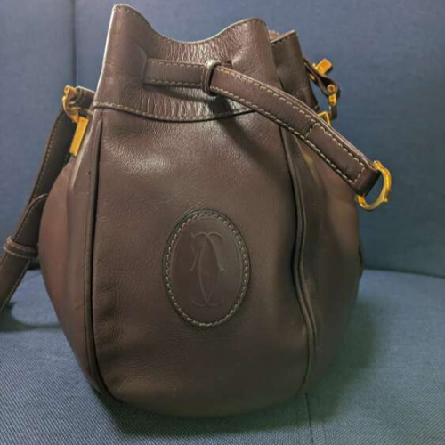 カルティエ マストライン レザーショルダーバッグ