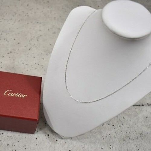 K18ホワイトゴールドチェーンネックレス