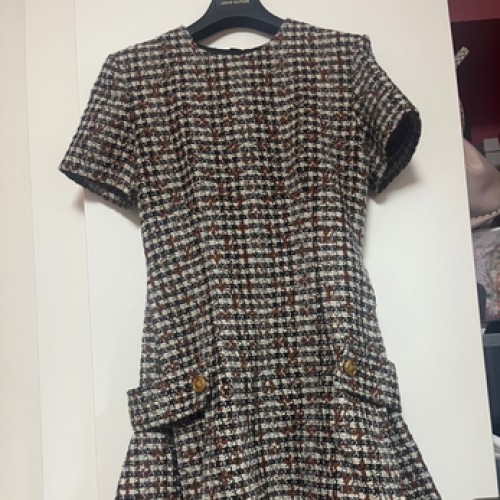 ツイードモノグラムワンピース　RW222W JM9 FNDR50