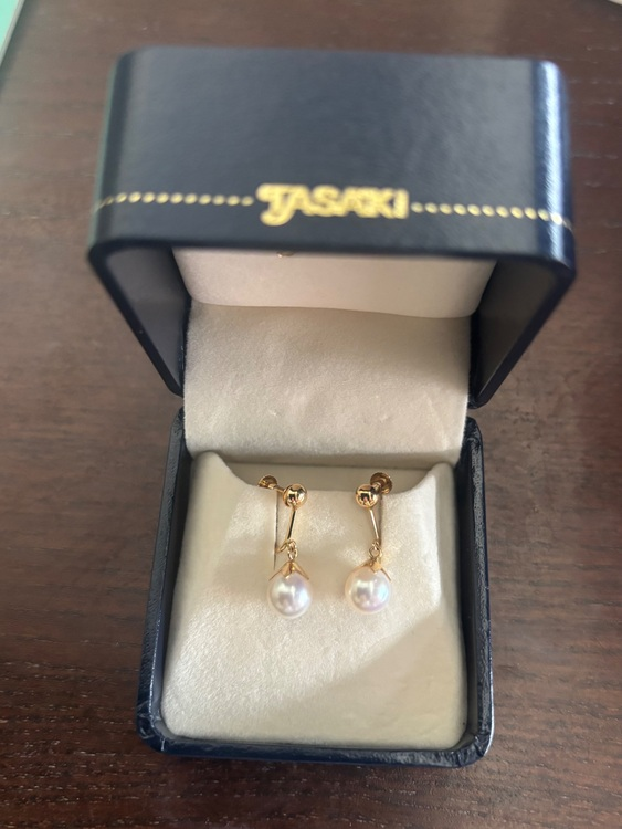 タサキ イヤリングパールGREEBER本真珠 K18金