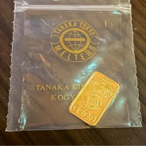 田中貴金属　999.9刻印　プレート5g