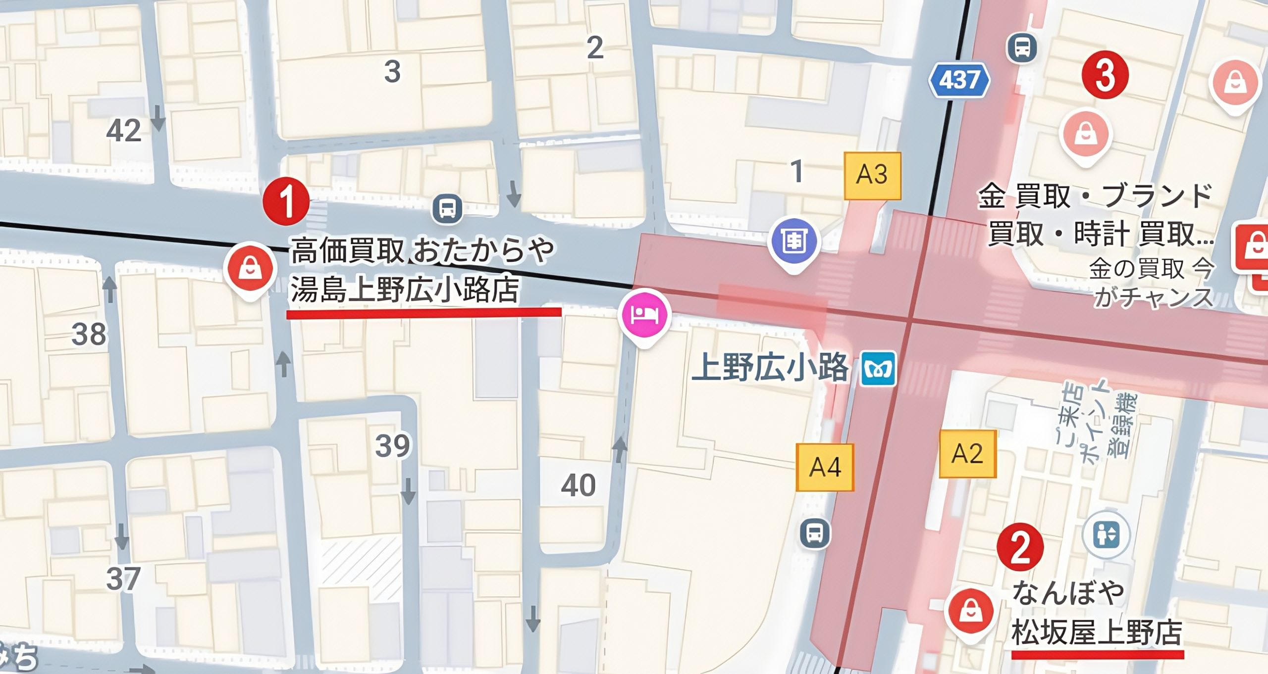 上野広小路駅周辺