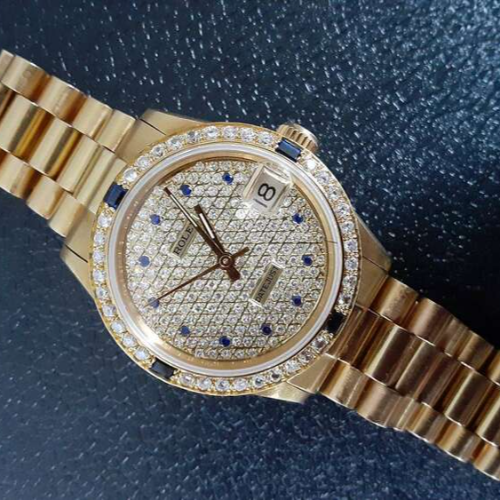 ロレックスボーイズ金無垢アフターダイヤ