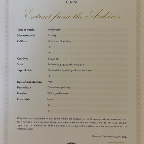 パテックフィリップ その他 Reference3215/29 18k white gold