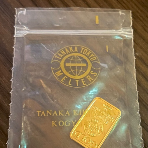 田中貴金属　999.9刻印　プレート5g