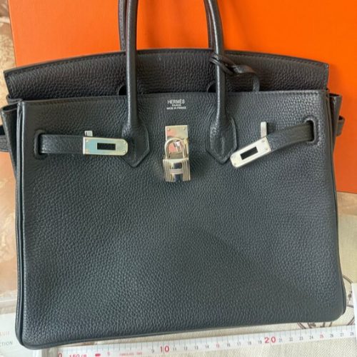 バーキン 黒 シルバー金具25
