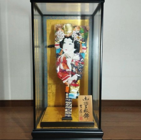 ガラスケース入り 羽子板