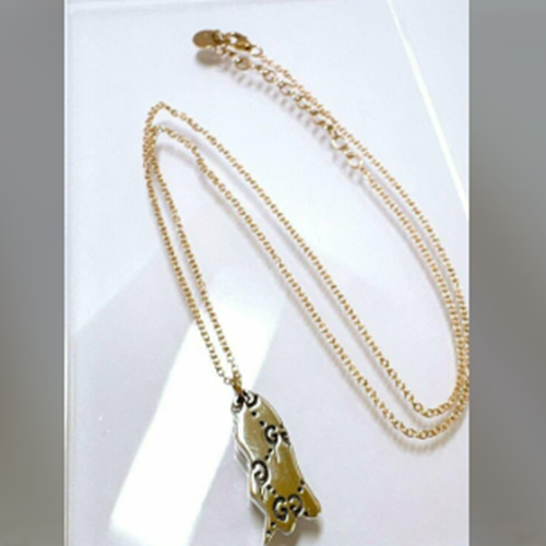 グッチゴーストシルバー18金ネックレス