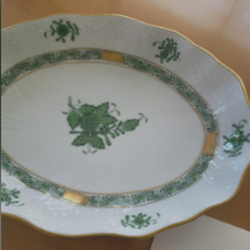 ヘレンド　アポニーグリーン　オーバル