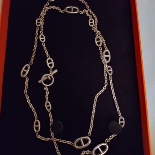 エルメス シェーヌダンクル ファランドール ネックレス 120cm