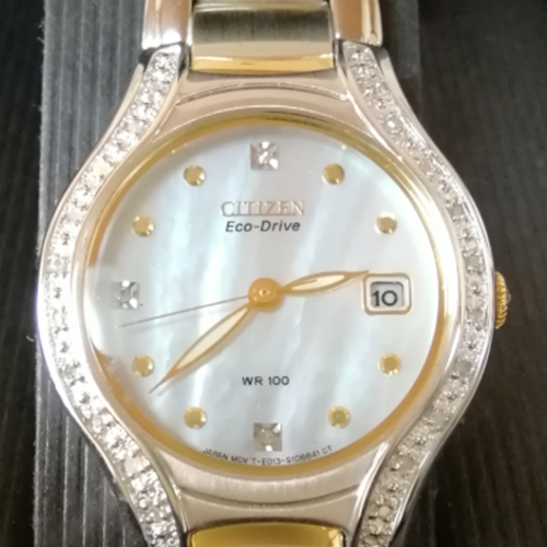 CITIZEN エコドライブ ダイヤベゼル&マザーオブパール