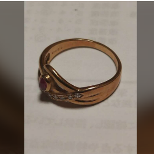 18金ルビーリング