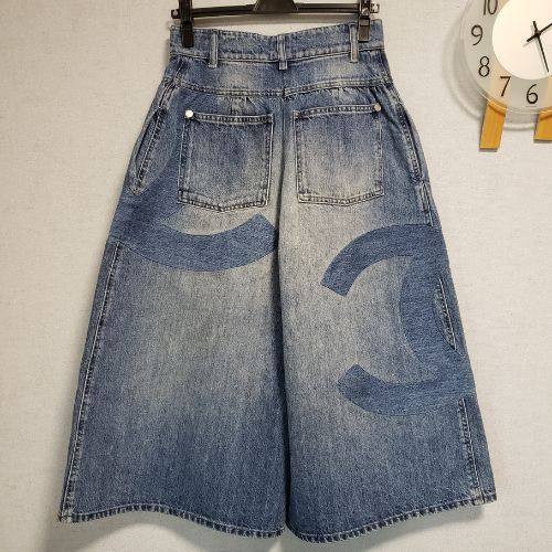CHANEL ビッグロゴ デニム パンツ