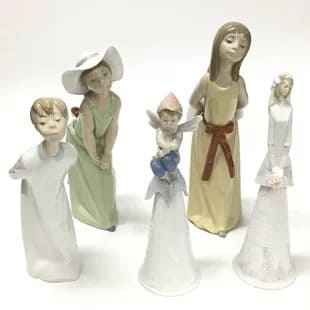 LLADRO（リヤドロ）／いたずらな少女、妖精のベルなど計5点