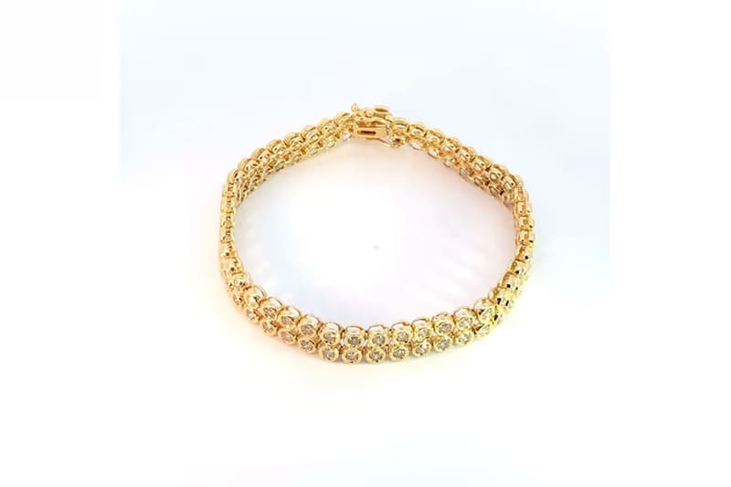 ブレスレット K18 内径約18.0cm ダイヤ4.00ct