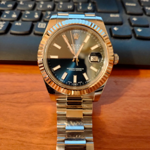 ロレックスデイトジャストⅡブルー