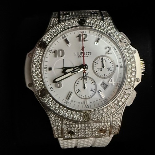 ビッグ・バン スチール ホワイト パヴェ