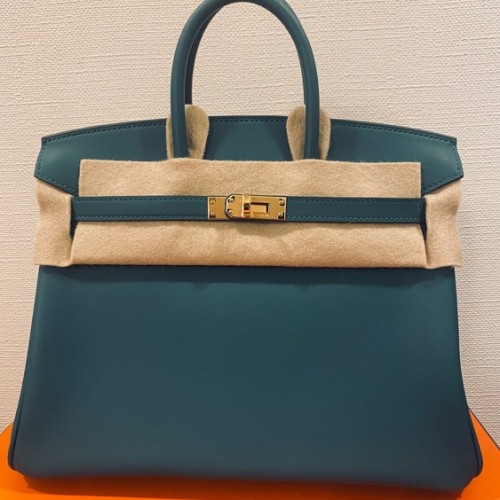 バーキン25 カーフスキンスイフト マラカイト GOLD 金具 K刻印 新品