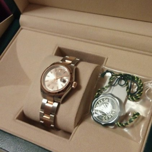 279171 レディデイトジャスト28 オイスター　スチール&エバーローズ