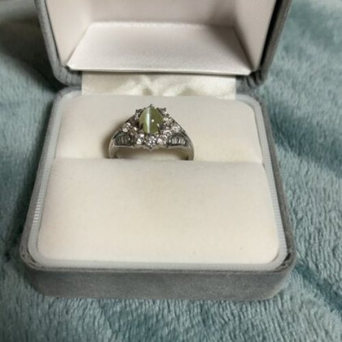 キャッツアイ ダイヤ リング