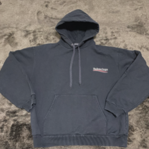 Political Campaign フーディ コットンフリース ブラック