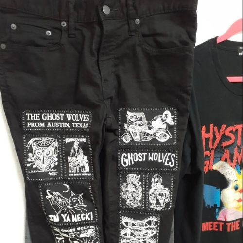 ヒステリックグラマー　ザゴーストウルヴス　PATCHリメイクスリムパンツ