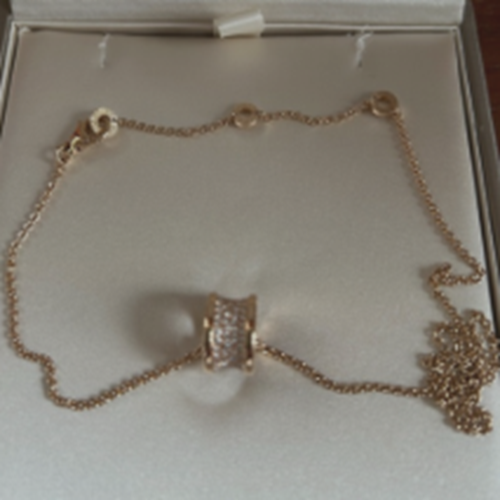 ブルガリ　B-ZERO1 パヴェダイヤネックレス　ピンクゴールド