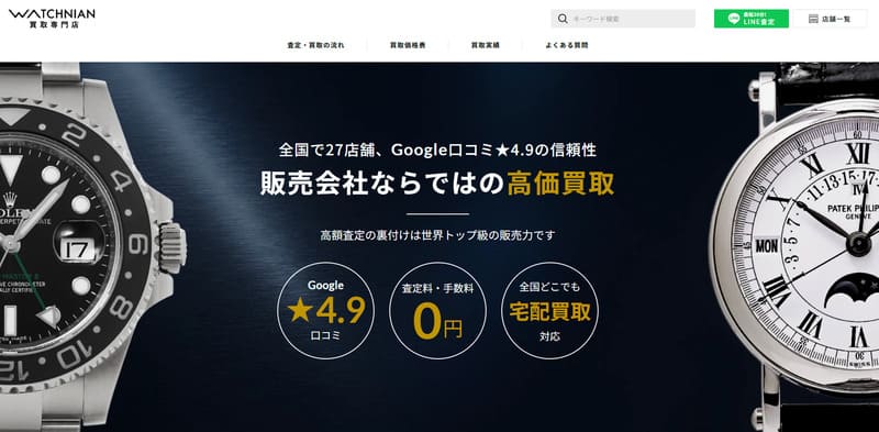 ウォッチニアン買取専門店 名古屋大須のトップページ
