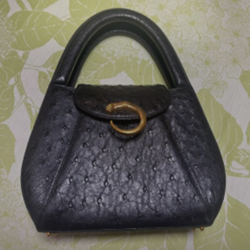 カルティエ オーストリッチ ハンドバッグ ブラック パンサー