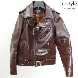 ショット SPECIAL HORSEHIDE ONESTAR ダブルライダースジャケット 36 ダークブラウン 馬革 アメリカ製