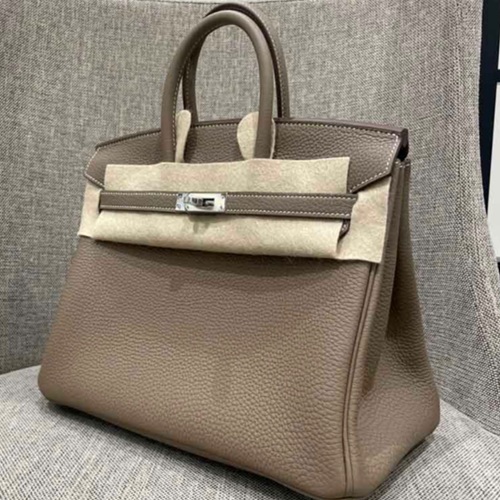 バーキン25 エトゥープ トゴ シルバー金具 W刻印