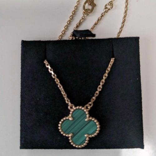 ヴァンクリーフ&アーペルヴィンテージアルハンブラネックレスマラカイト